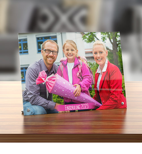 Fotoaufsteller mit Familienfoto 