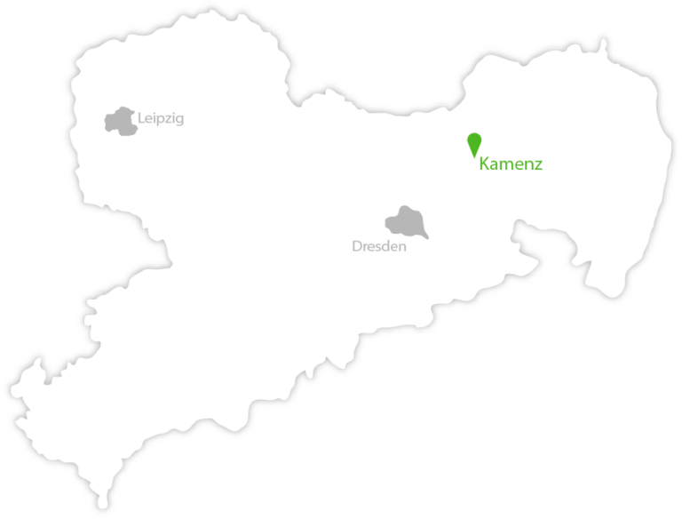 Karte Standort Sachsen Fahnen Kamenz