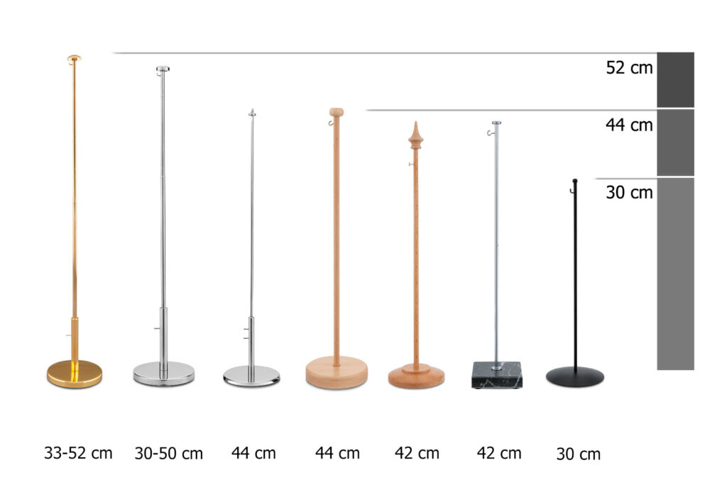 Grössenvergleich Tischfahnen Ständer