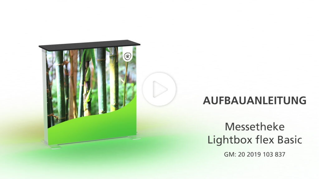 Aufbauanleitung Messetheke Lightbox Flex