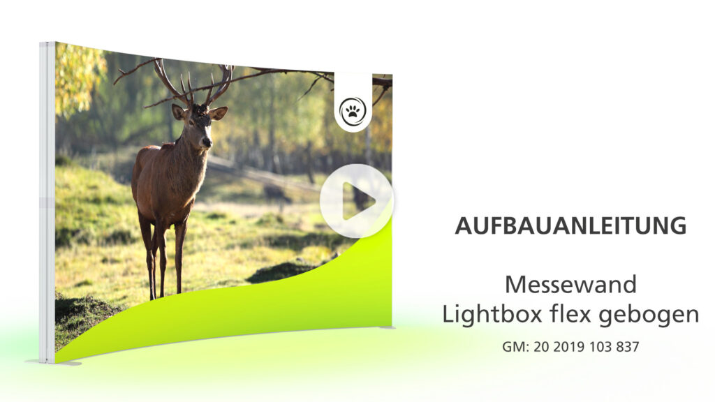 Aufbauanleitung Messewand Lightbox Flex curved