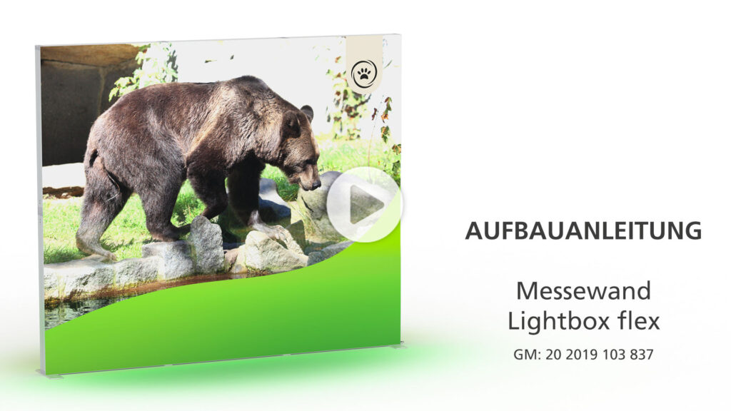 Aufbauanleitung Messewand Lightbox Flex