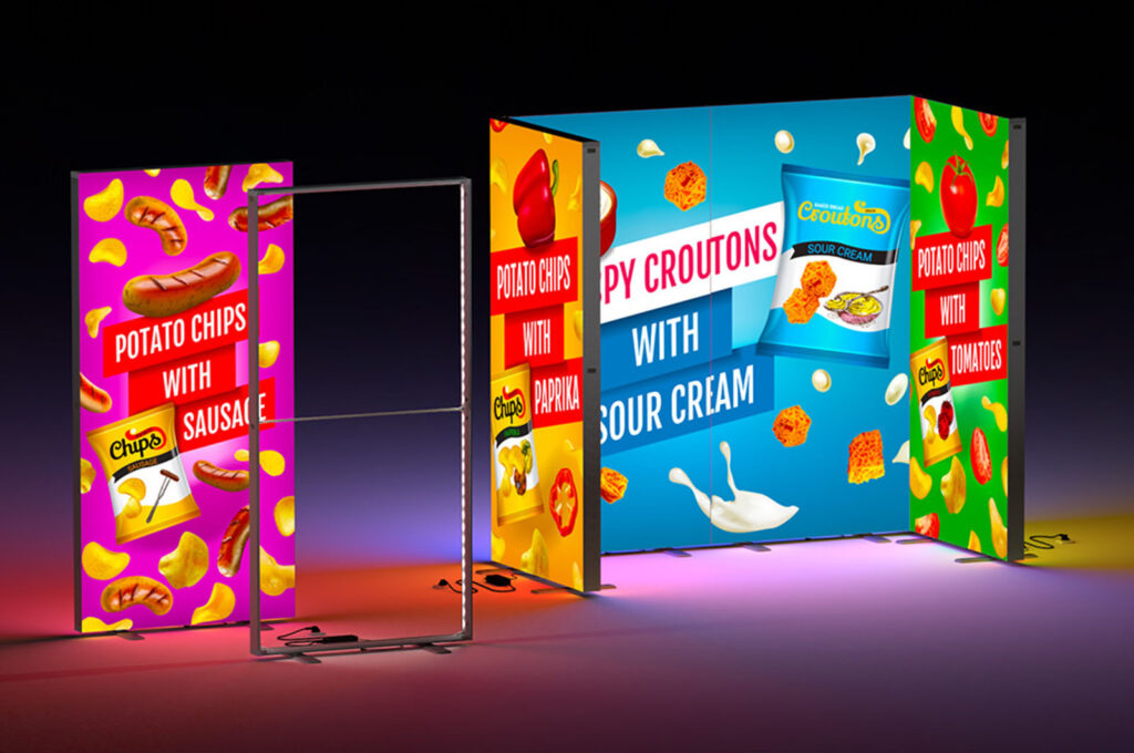 Leuchtwerbung: Messewand Lightbox Click
