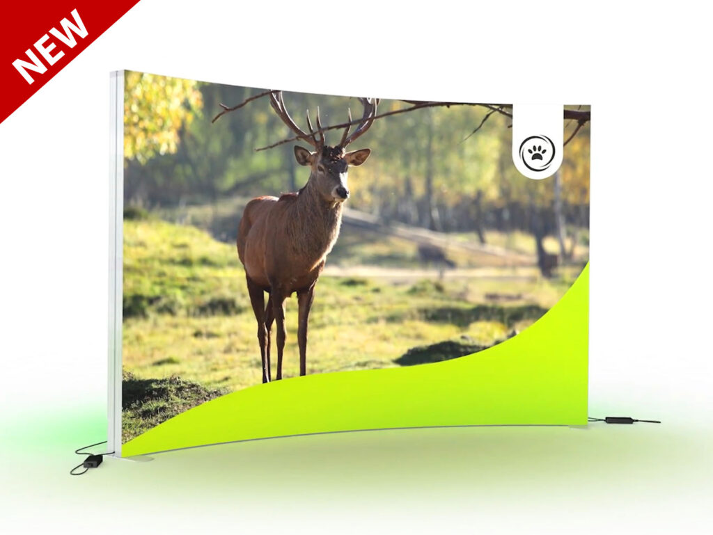 Lightboxes: Lightbox Flex exhibition wall curved