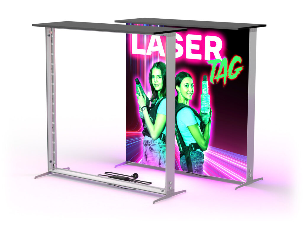 Leuchtwerbung: Lightbox Click Messetheke
